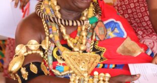 Captured during a vibrant cultural festival in Accra, displaying traditional attire and jewelry.