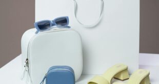 Stylish display of fashion accessories including sandals and sunglasses for a modern look.